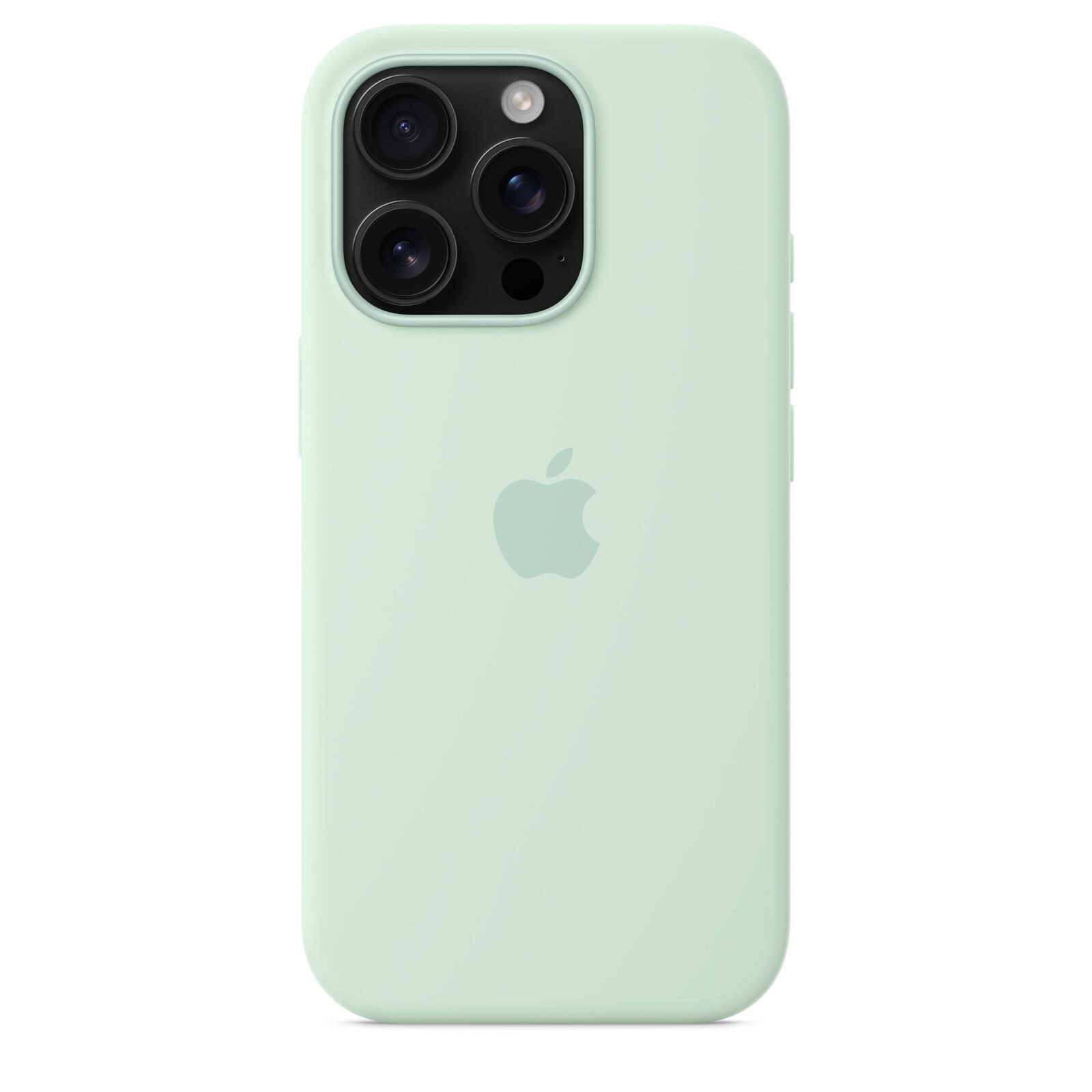 Apple iPhone 16 Pro Silikon Case mit MagSafe, aquamarin Apple iPhone 16 Pro Silikon Case mit MagSafe, aquamarin